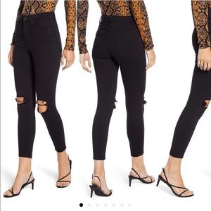 TOPSHOP Moro Leigh black ripped jeans